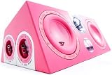 In Phase XTP210 10 inch 2400W Dual Subwoofer with Pink Enclosure