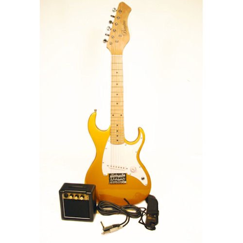 Barcelona 1/2 Size Mini Electric Guitar Package- Gold