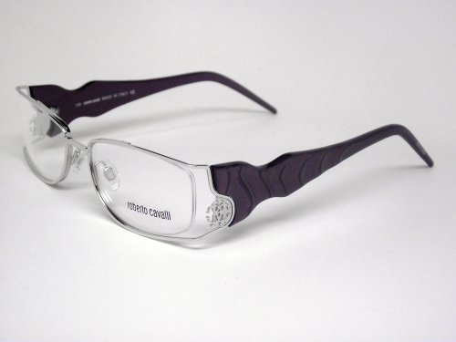 Roberto Cavalli RC0277 C92 Eyeglasses Optics Prescription Eyewear Designer Fashion Womens Silver Metal/Purple Acetate Frame