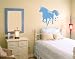 Best Quality Vinyl Wall Sticker Decals - Horse ( Size: 31in x 29in - Color: light pink ) - No: 2292