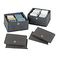 WENKO 4260030100 Schubladenorganizer Libert� - 2er Set, atmungsaktives Vlies, je 28 x 13 x 28 cm, grau