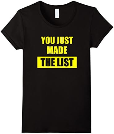 Women's You Just Made The List Chris Wrestling T Shirt Large Black