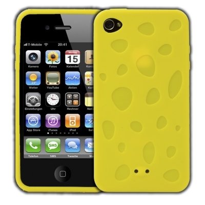 Logotrans Cheese Series Silikon Schutzh&uuml;lle f&uuml;r Apple iPhone 4 gelb