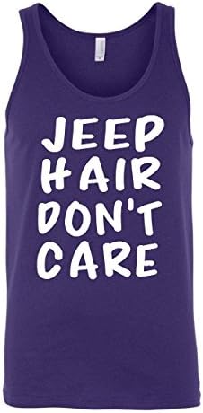 Jeep Hair Don't Care Ladies Tank Top Purple (Large)