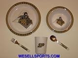 PURDUE BOILERMAKERS Team Logo 5 Piece BABY CHILD DINNER SET (Sipping cup, Plate, Bowl,... by WeSellSports