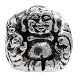 Silverado 'Happy Buddha' Silver Charm - Fits On Pandora Chamilia And Troll Bracelets