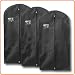from HANGERWORLD Discounted Pack of 3 Breathable Smart Black Suit Garment Clothes Covers Bags - 100cm - Suit size