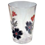 Corelle Coordinates Mandarin Flower 8-Ounce Acrylic Square Glasses, Set of 6