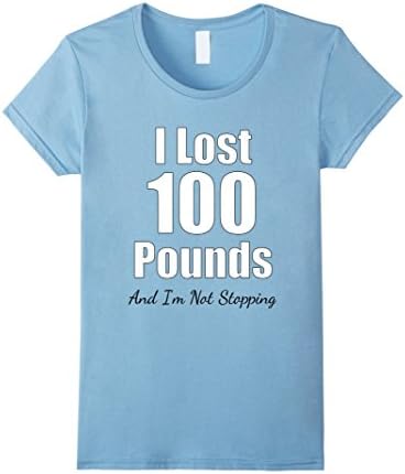 Women's I Lost 100 Pounds TShirt - Weight Loss Journey Large Baby Blue