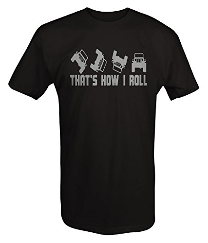 Stealth - That's How I Roll Jeep Wrangler Topless Off Road T shirt - Xlarge