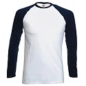 Long Sleeve Fruit of the Loom Baseball Cotton T-Shirt (6 Colours)