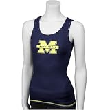 Michigan Wolverines Navy Blue Ladies Swarovski Crystal Tank Top