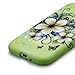 Fosmon MATT Series Rubberized Case for Samsung Galaxy S4 IV - i9500 (Green Flower)