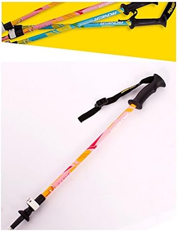 1 Pole of Ultralight Hiking Stick Alpenstock Adjustable Telescoping Highly Durable Carbon Fiber Pole Trekking Pole For Kid - Red