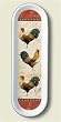 Spoon Rest ~ Majestic Roosters ~ 11 inches x 3.5 inches ~ heavy ceramic ~ code 187