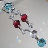 Flower Ornament Suncatcher Made with Swarovski Octagon Prisms