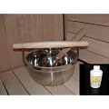 Design Sauna Set Luxus Sauna Set, Edelstahl Set inkl. Sauna Aufgusskonzentrat