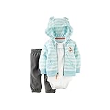 カーターズ Carter's ボディスーツ + カーディガン + パンツ 豪華3点セット 3-Piece Cardigan Set NB (50-55cm)