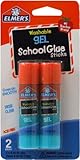 Elmer's Washable Gel School Glue Sticks, 0.28 oz Each, 2 Sticks per Pack (E518)
