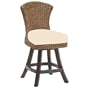 Padma's Plantation Bahama Breeze Abaca and Mahogany Swivel Counter Stool
