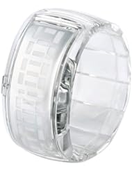 HDE Stylish Petite Womens Lava Clear and Silver LED Bracelet Watch