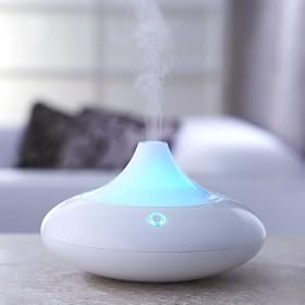 SOTO Aroma Diffuser - White with Colour Changing Mood Light - Ultrasonic, Aromatherapy, Ioniser