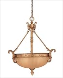 Pendant - Vintage Gold Finish : Cream Glass