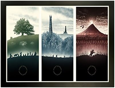 Kumax Map Of Middle Earth The Lord Of The Rings Poster Artwork Pictured Canvas Wooden Framed Modern Astract Art MountBar Office Room Wall Print Decor (9.45x12.99inch12.99x16.93inch14.96x18.90inch )