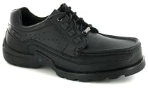 Pod "Joplin" Mens Leather Lace Up Moccasin Shoes - Black