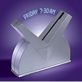 Suspended Animation Clock- Silver w/ BLUE LED