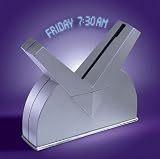 Suspended Animation Clock- Silver w/ BLUE LED