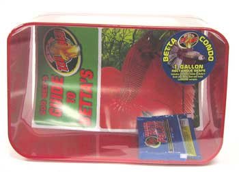Betta Condo 1 Gallon Rectangular Red (Catalog 