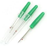 uxcell Plastic Handle Thread Unpicker Seam Ripper 3 Pcs Green