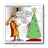 Rich Diesslins Funny Christmas Cartoons - Supermans Christmas - Iron on Heat Transfers