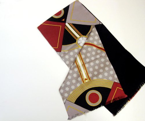Snowflakes with Red Accents Lined Coat Scarf