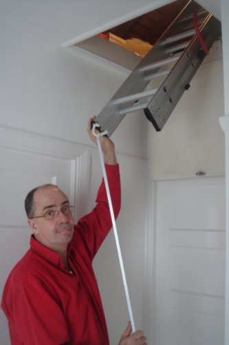 Slider 2 Section Aluminium Sliding Loft Ladder - Floor to loft floor heights between 2.13m (7') and 2.69m (8'10)