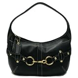 AUTHENTIC COACH ERGO BLACK LEATHER BELTED HOBO 11261