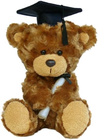 Aurora World 9" Hurray Grad Bear with Black Cap
