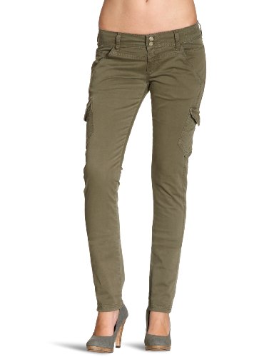 Cross Jeans Damen Hose Slim Fit, P 481-021/ Melissa, Gr. 27/33, Gr&auml;fn (khaki) Preisvergleich