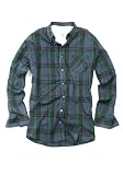 ililily Vintage Washed Check Pattern Men