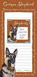 German Shepherd Memo Pad Notebook and Magnet Picture Frame Set