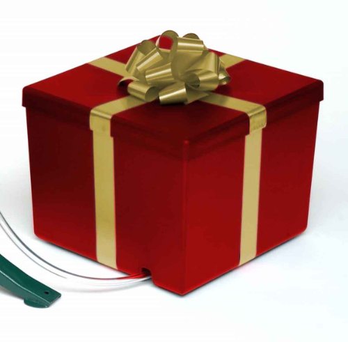 Ever-Green 130008 Christmas Tree Watering System Square, Red Gift Box with Gold Bow