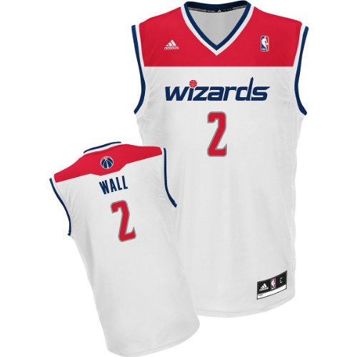 NBA Men's Washington Wizards John Wall Revolution 30 Home Replica Jersey (White, Medium)