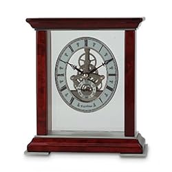 Skeleton Clock with Engravable Plate