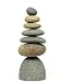 Zen Garden Septuplet 7 Rock Stacked Cairn Trail Marker Natural River Stone Art Statue