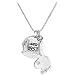 Licensed White Playboy Rhinestone Eye Bunny Necklace