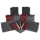 Auralex ROOMADCHA/BUR Alpha-DST Roominator Kit:32- DST112 Panels- Charcoal; 32- DST114 Panel- Burgundy; 4-LENRD Bass Trap-Charcoal; 2 TTPRO