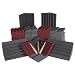 Auralex ROOMADCHA/BUR Alpha-DST Roominator Kit:32- DST112 Panels- Charcoal; 32- DST114 Panel- Burgundy; 4-LENRD Bass Trap-Charcoal; 2 TTPRO