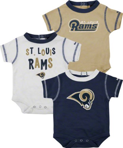 St. Louis Rams Infant 3-Piece Creeper Set
