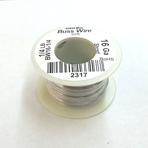 16AWG Bare Tinned Copper Bus Wire - 1/4 Pound Roll